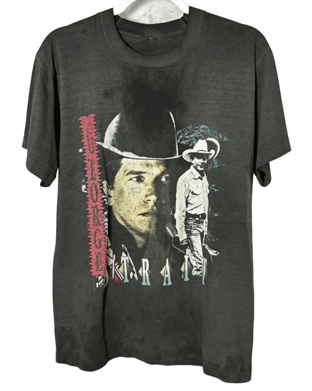 Vintage George Strait Tour T Shirt Adult Large 90s Tee Unisex Menswear Top Tee, Shirt For Men, Women 49th