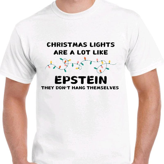 Christmas lights don't hand themselves- men's t-shirt Cotton Menswear Top Tshirt