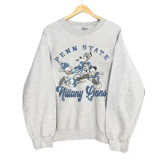 Vintage Nittany Lions Penn State University football sweatshirt Kangaroo Pocket Polyester Ribbed Collar Hoodie Smooth Soft