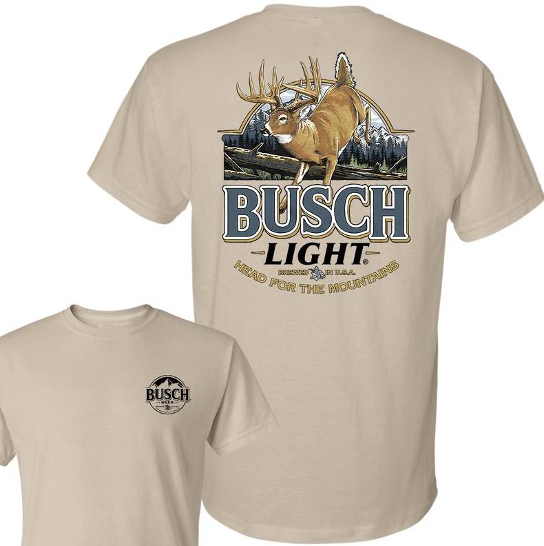 Limited Busch Light Deer Label Double Side Shirt - For Men, For Women Menswear Top