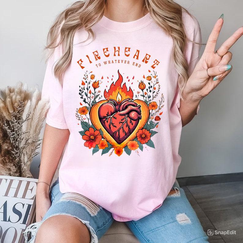 Throne of Glass Fireheart Shirt, Throne Of Glass Tshirt, Terrasen To Whatever End Kingdom