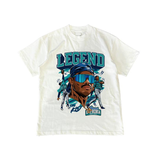 Ken Griffey Jr The Kid Basketball Legend Signature Vintage Style T-Shirt Streetwear Menswear Top Shortsleeve Sports  Tshirt Classic Tee Casual