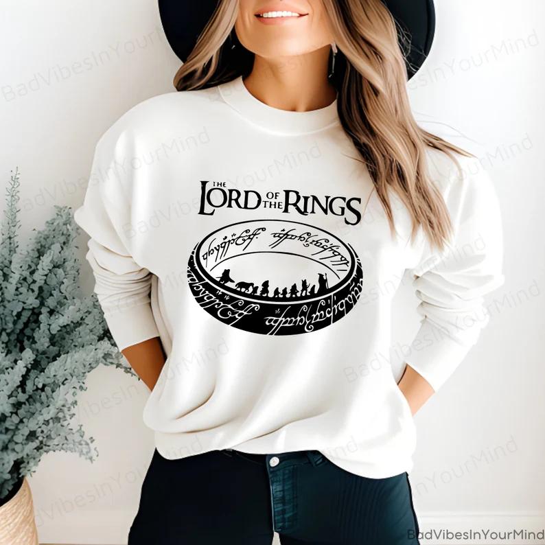 LOTR Sweatshirt, Lord of the Rings shirt, Dark Academia, Feminist Sweatshirt Womenswear Hoodie