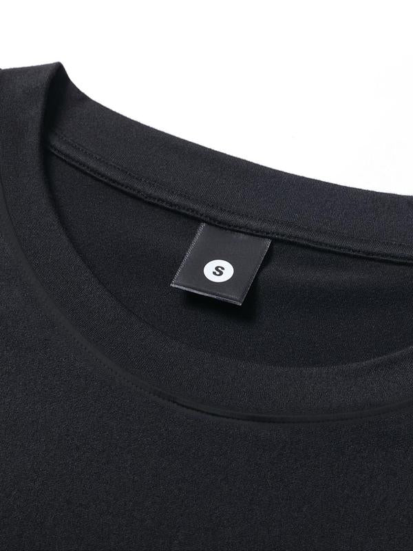 Men's Letter Print Round Neck Graphic Tee, Regular Fit Casual Crewneck Short Sleeve T-shirt, Men's T Shirts, T Shirts for Men,Â Streetwear Graphic Tees