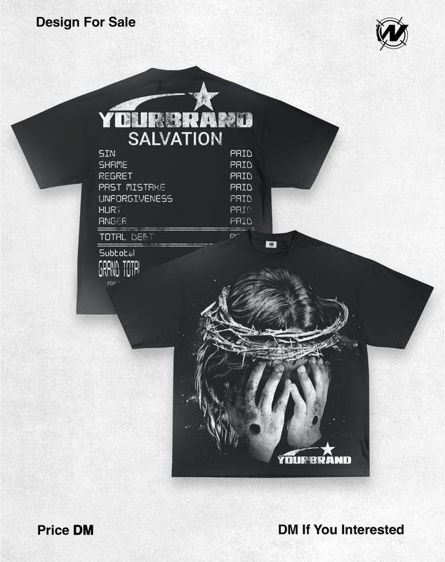 Y2K Graphic Holy Salvation Personalize Printed Tshirt Casual Cotton
