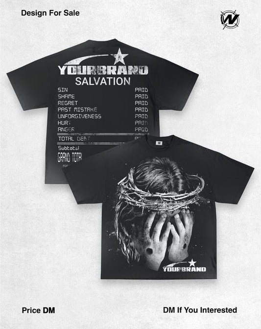 Y2K Graphic Holy Salvation Personalize Printed Tshirt Casual Cotton