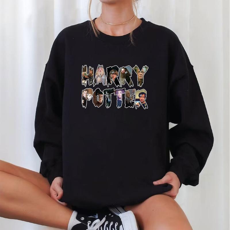 HP Characters Name At Hogwarts Unisex Sweatshirt Hoodie Shirt Cotton Relaxed Fit