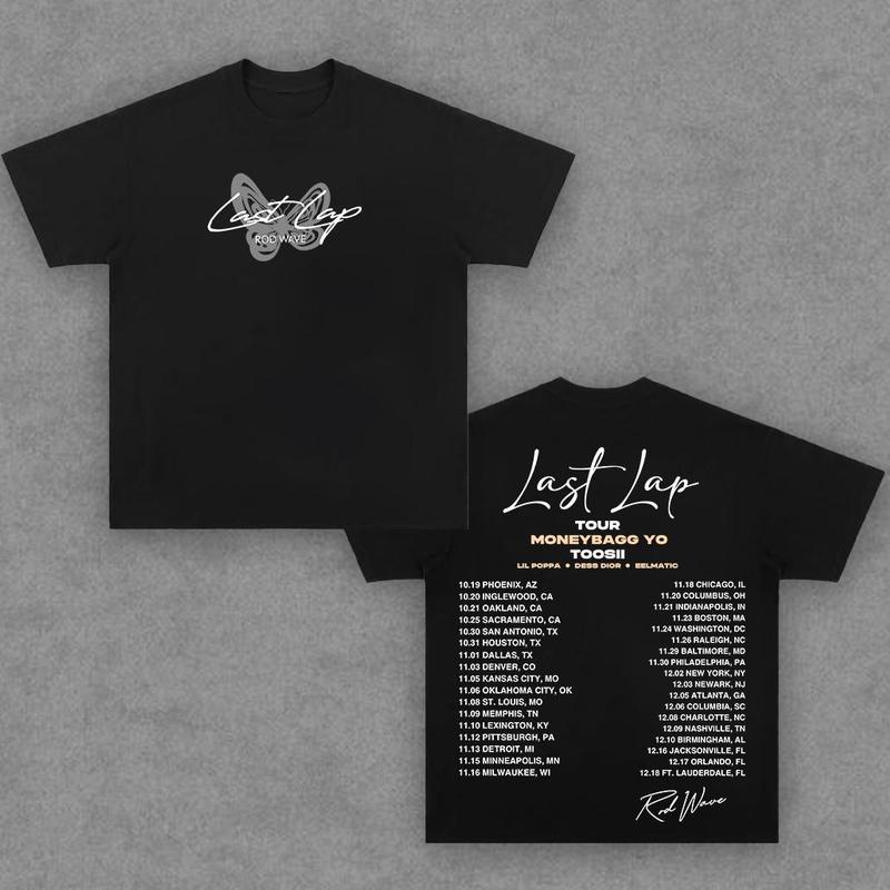 Rod Wave V5 Last Lap T-Shirt,Graphic T-Shirt, Rapper Shirt Rap Tee, Vintage Y2K, Hoodie, Sweatshirt Clothing Cotton