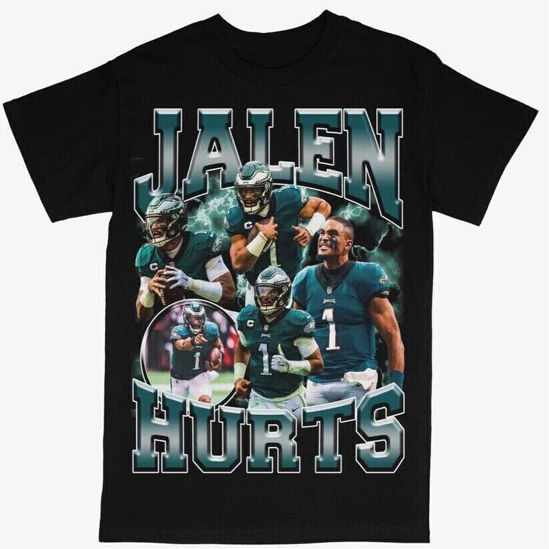 Jalenn Hurrts Football Black White Shirt Gift Men Women Size S-4XL