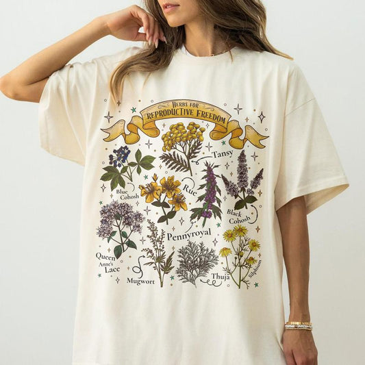 Herbs For Reproductive Freedom Shirt, Reproductive Rights Women's Rights Shirt, Feminist Tshirt, Unisex Short Sleeve Tee