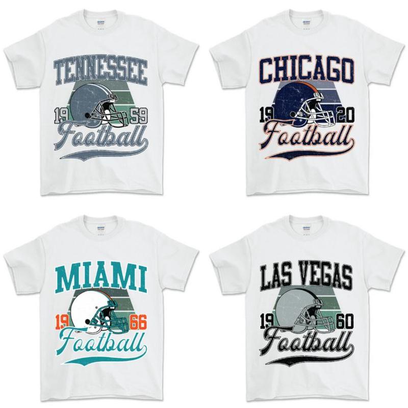 Vintage Football Fan T-Shirt Collection - White Edition - Top, Menswear Underwear Tshirt