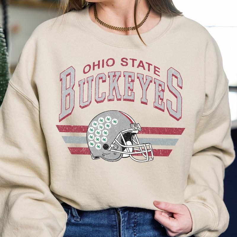 Ohio State Buckeyes Vintage Football NCAA Sweatshirt, Vintage Ohio State University Sweatshirt, Unisex Vintage Sweatshirt NCAA, Classic Sport Sweatshi