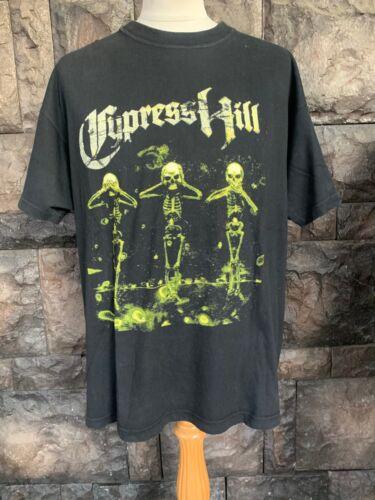 Rare 90s Cypress Hill Skeleton basic black Unisex T shirt Cotton Menswear