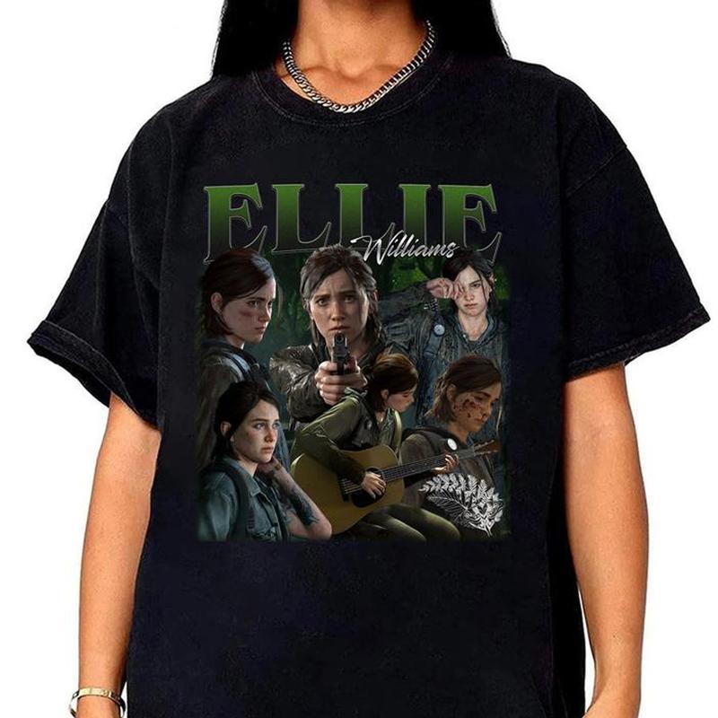 Ellie Williams The Last Of Us Vintage T-Shirt, TLOU Vintage Shirt,  Ellie Williams Gift For Movies Lovers Casual Clothing Fabric Sweatshirts Streetwea