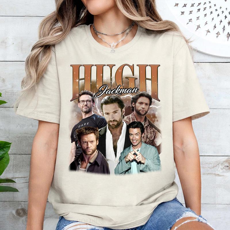 Hugh T Shirt Jackman  T Shirt Gift For Woman and Man Unisex T-Shirt Casual Cotton