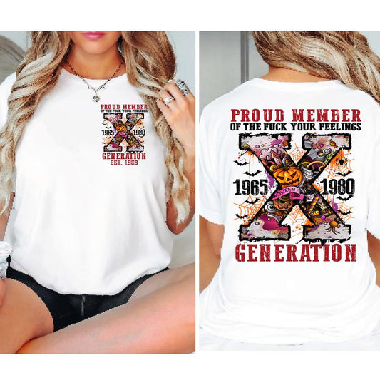 Gen X Skull Halloween Shirt Raised On Hose Water, Humorous T-shirt, Vintage Inspired Humor