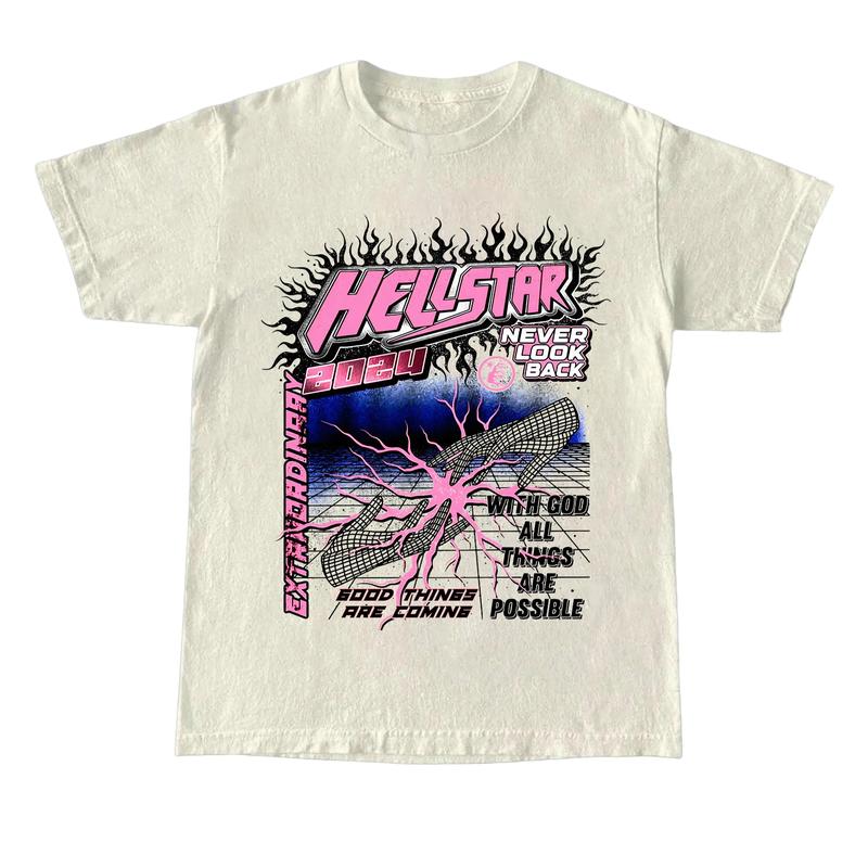 Hellstar-2024 New Large Print Pattern Design Cotton T-Shirt, Gift for Her, Gift for Him, Gift for Friend Christmas Menswear