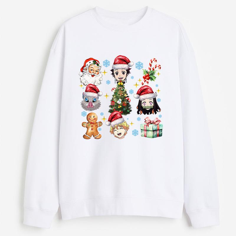 Demon Slayer Christmas team Shirt, Tanjiro Nezuko Zenitsu Inosuke Shirt,Demon Slayer t-shirt, Kimetsu no Yaiba Shirt, Anime sweatshirt hoodie, Anime l