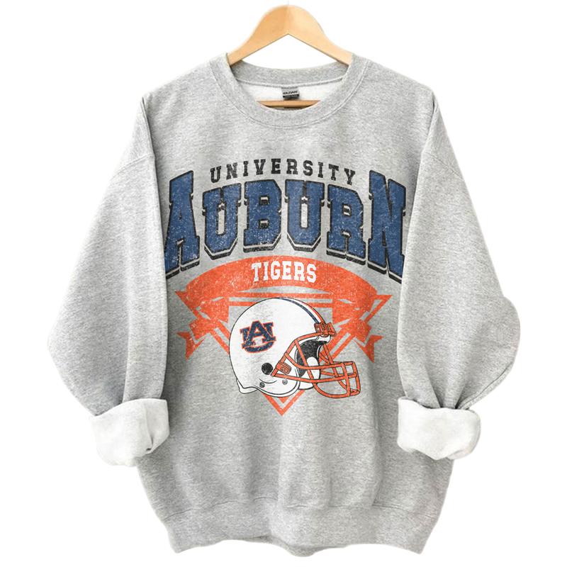21. Auburn Tigers Vintage NCAA Sweatshirt, University of Auburn Fan Hoodie, Classic Sports Clothing Collection