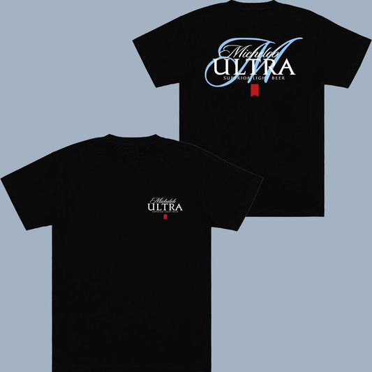 Michelob Ultra Tee - 2 Side - Trendy Styles Available - Size Inclusivity - Shared Wardrobe Options - Find Your Favorite Color - Limited Edition Prints