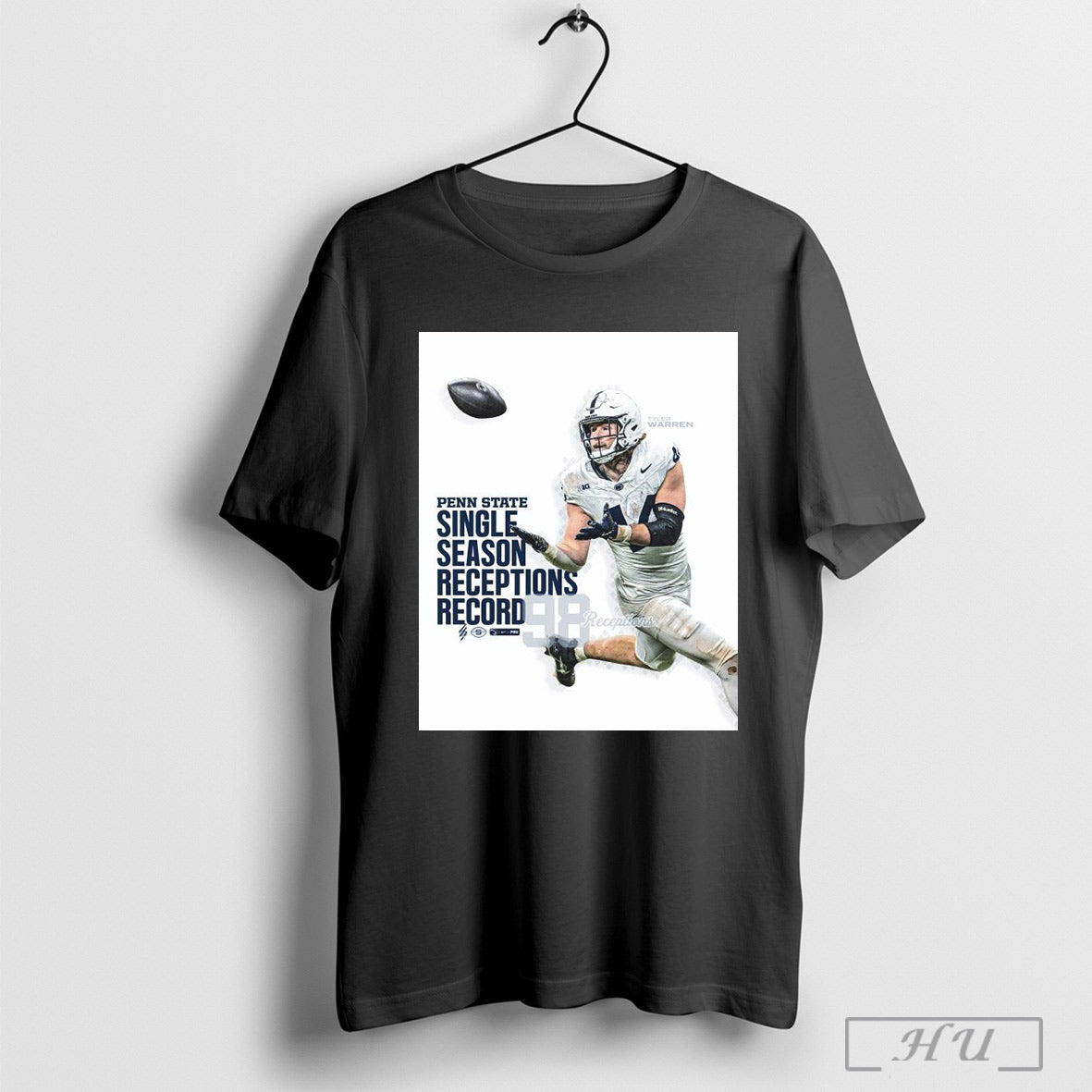 Penn State Vs Boise State Single Season Receptions Record 98 Receptions Tyler Warren Poster T Shirt