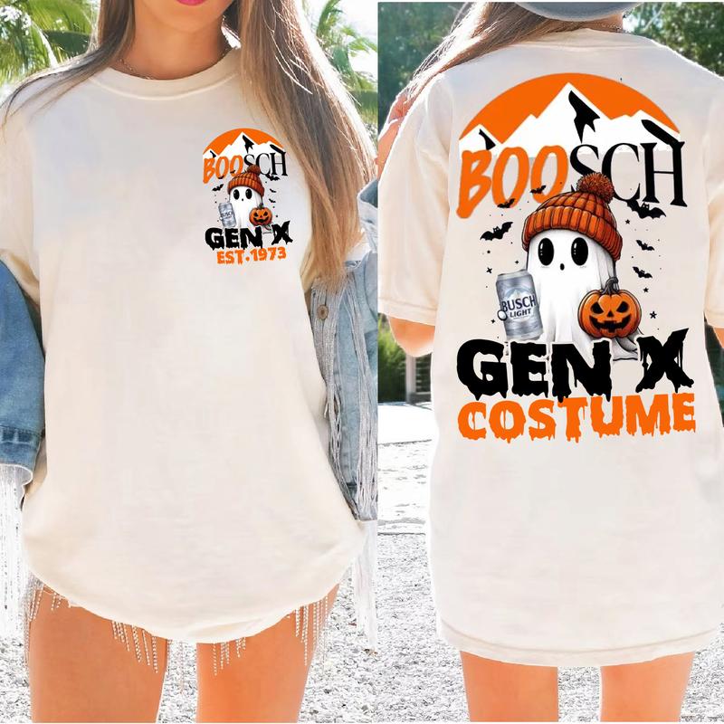 Customized Halloween This is my Gen X Costume tshirt, Custom Year est.1973 Of Birth Shirt, The True FAFO Gen X new version Two side shirt Raised on Ho