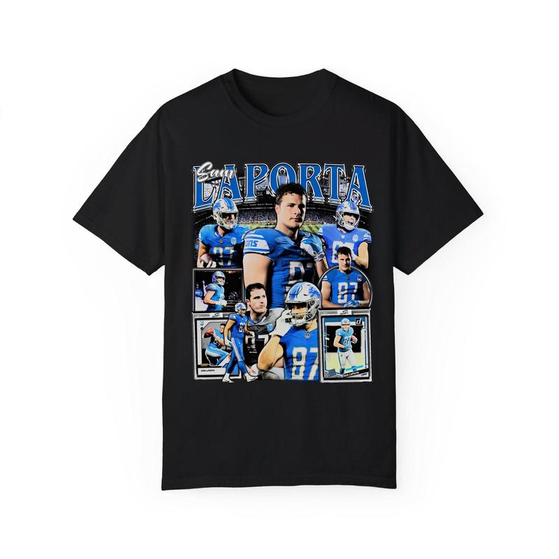 Sam Laporta Detroit Tee - Made Using 100% Us Cotton, Design & Printed In The Usa Classic Fabric Menswear