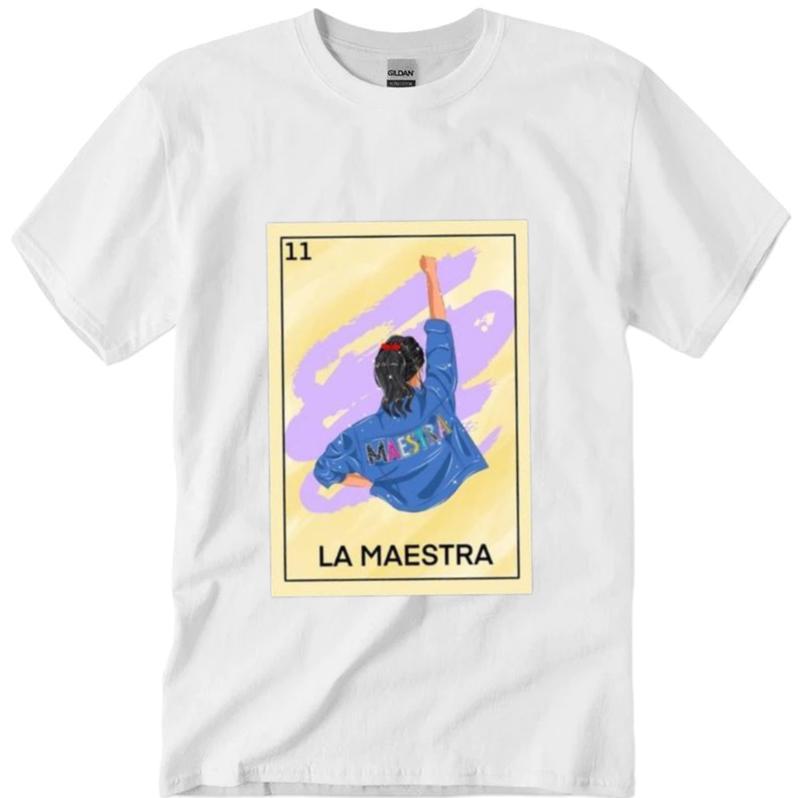 La Maestra Bilingual La Loteria Shirt, Loteria, School Teacher Shirt, Teacher Gift, Unisex T-Shirt, Short Sleeve Tee Shirt, Underwear Streetwear