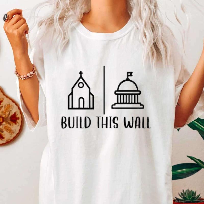 Pro Choice Protest Shirt, Freedom Religion Shirt, Build This Wall Shirt, Church And State Shirt, Womens Rights Shirt, Womenswear Cotton Tops