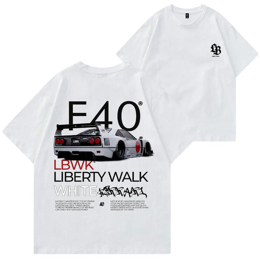 Ferrari F40 Liberty Walk T-shirt, Hoodie, Sweater, Car Enthusiast Shirt, Car Clothing, Unisex, Vintage car shirt