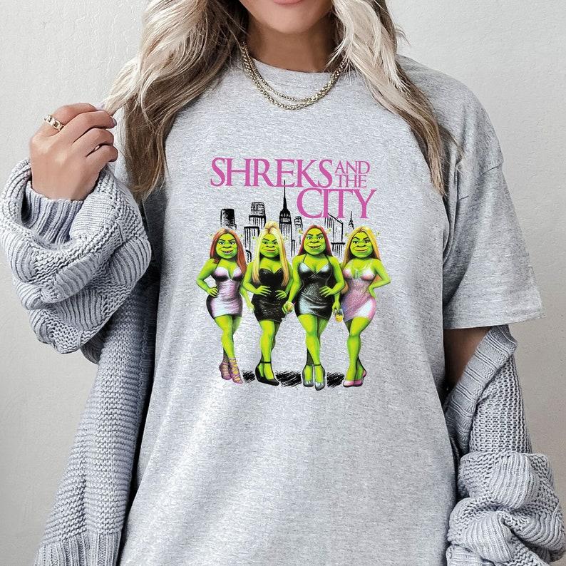 Shreks And The City T-Shirt, Shrek Funny Trending T-Shirt, Shrek Face Meme T-Shirt, Funny T-Shirt, Unisex Trending T-Shirt, Funny GifT-Shirt, Gifts gr