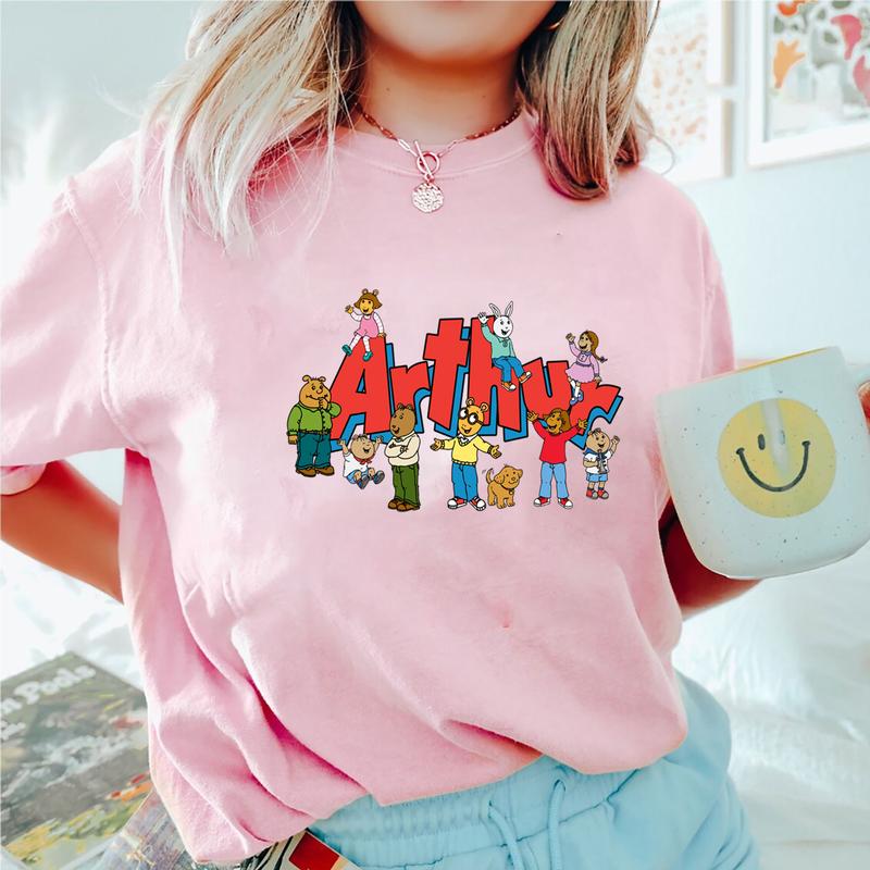 Arthur Arthur Kids Group With Logo Shirt, Children's Character Affirmations Shirt, Teacher Characters Shirt, ABC Affirmation Shirt, Kindergarten Shirt
