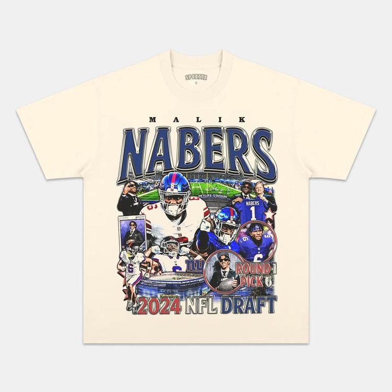 MALIK NABERS 2024 NFL Football Unisex Graphic Shirt, Custom Football Tee, Football Family Tee, Vintage Football, Football Fan Shirts, Mens Clothing So