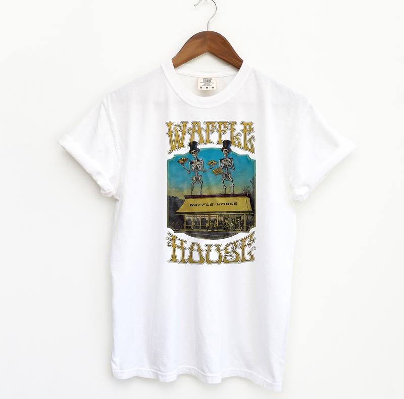 Waffle House Skeleton Shirt, Meme Comfort Colors T-Shirt