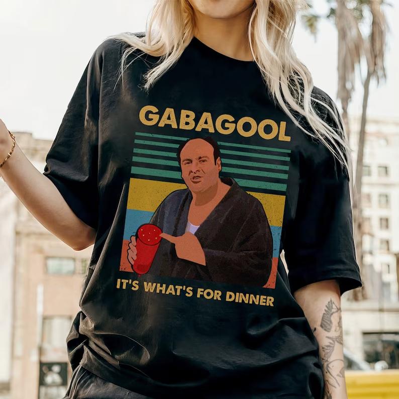 Tony Soprano Vintage Shirt, Gabagool It's What's For Dinner Vintage T Shirt, Tony Soprano Retro Graphic Shirt
