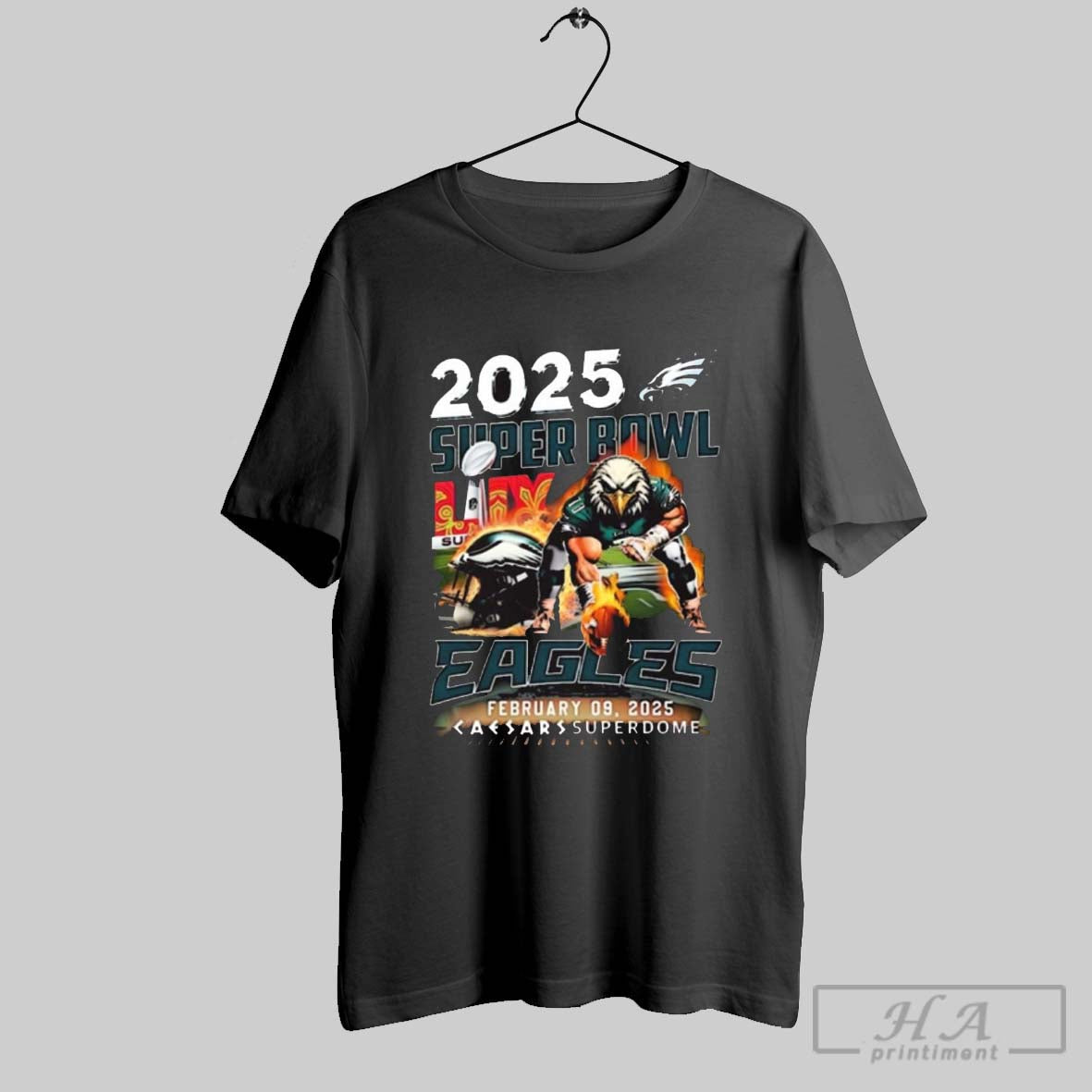 Philadelphia Eagles Win Kansas City Chiefs Champions Super Bowl Lix Feb 09 2025 Caesars Superdome Mascot T Shirt