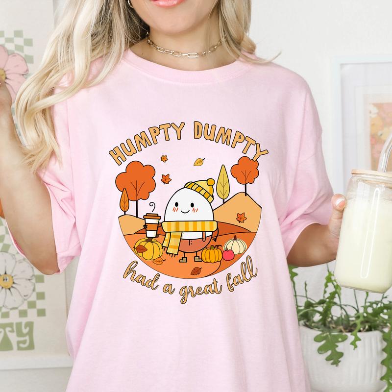 Humpty Dumpty Had A Great Fall Shirt, Teacher Fall Shirt, Cute Humpty Shirt, Fall Gift For Women, Fall Vibes Shirt, It's Fall Y'all, Thanksgiving Grap