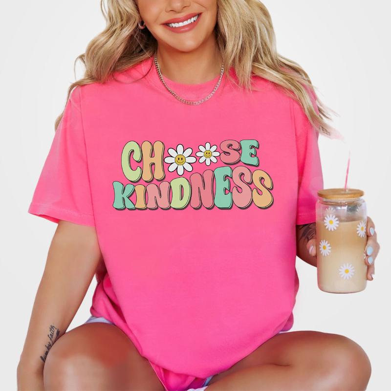 Cute Teacher Shirt, Choose Kindness Shirt, Be Kind Teacher Shirt, Comfort Be Kind Shirt, Back to School Shirt, Elementary School Teacher Shirt, Flower