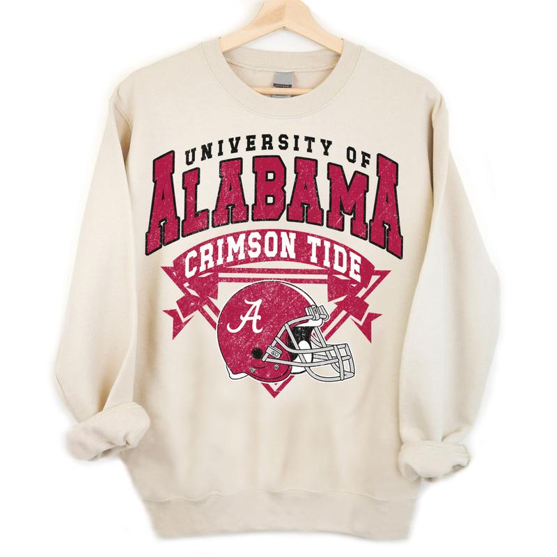 13. Alabama Crimson Tide NCAA Vintage Sweatshirt, University of Alabama Basketball Shirt, Classic Unisex Gift for Fans