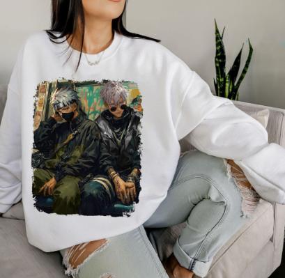 Kakashi and Gojo 2 JJK Shirt, JJK Animee Shirt Sweatshirt Hoodie