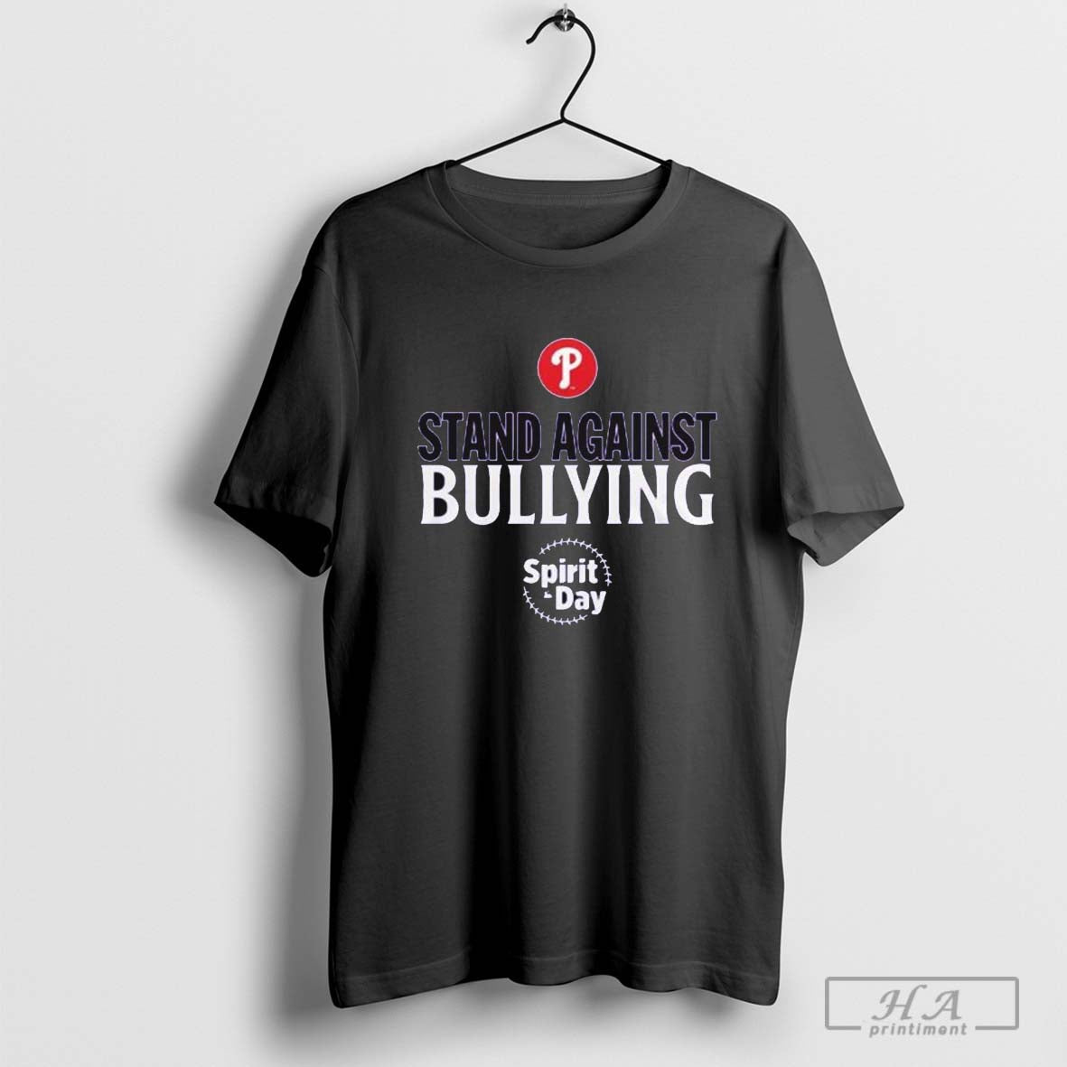 Philadelphia Phillies MLB Stand Against Bullying Baseball Spirit Day T-shirt