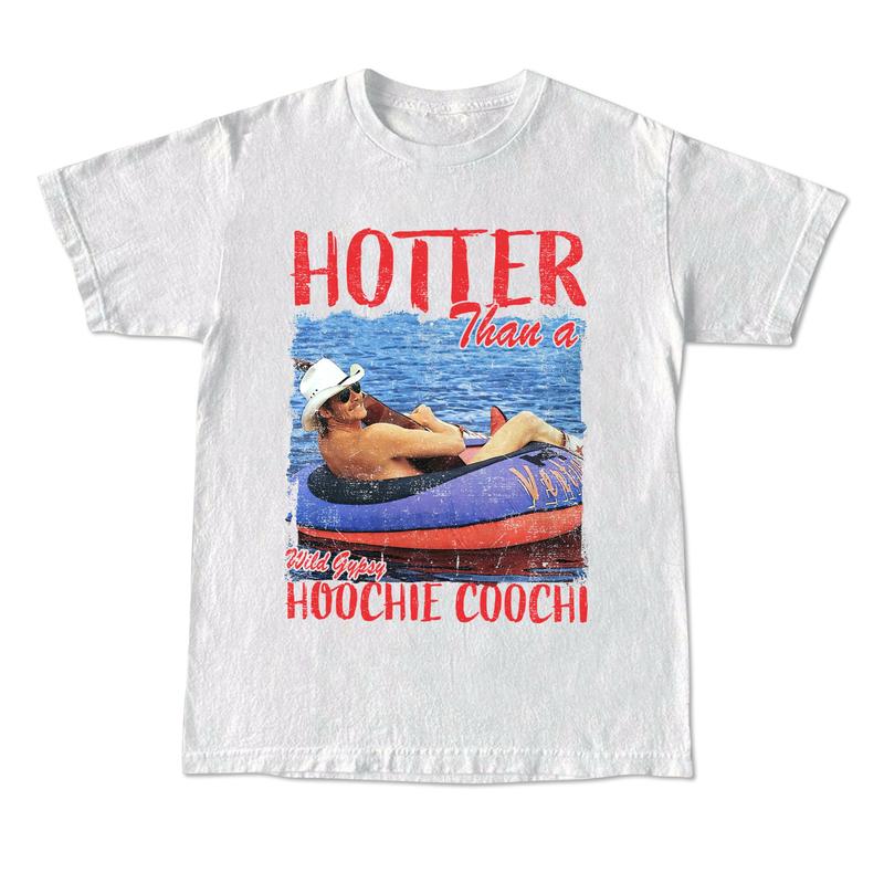 Hotter Than A Hoochie Coochie Shirt, Vintage Western Trendy Tee, Cowgirl Country Shirt, Retro Cowboy Shirt Menswear Birthday