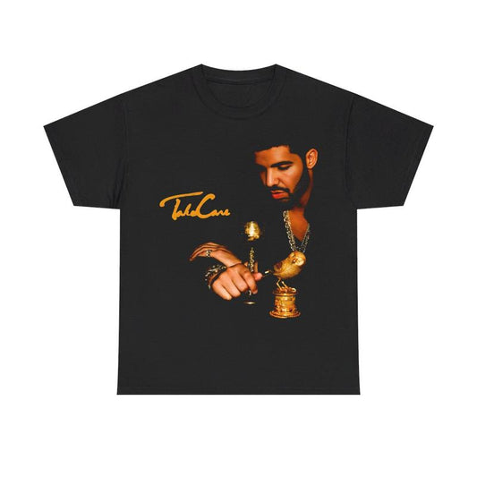 Drake Vintage Hip Hop Rap Shirt Streetwear Music Inspired Shirt For Take Care Fan Casual Classic Cotton Menswear Retro T-Shirt Top Comfy Graphic Smoot