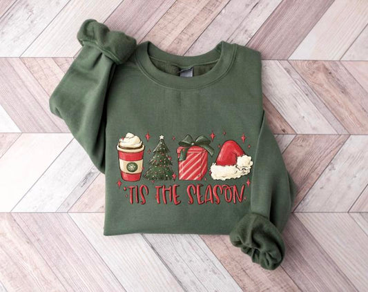 Tis The Season SweatshirtShirtHoodie, Retro Crewneck, Cotton