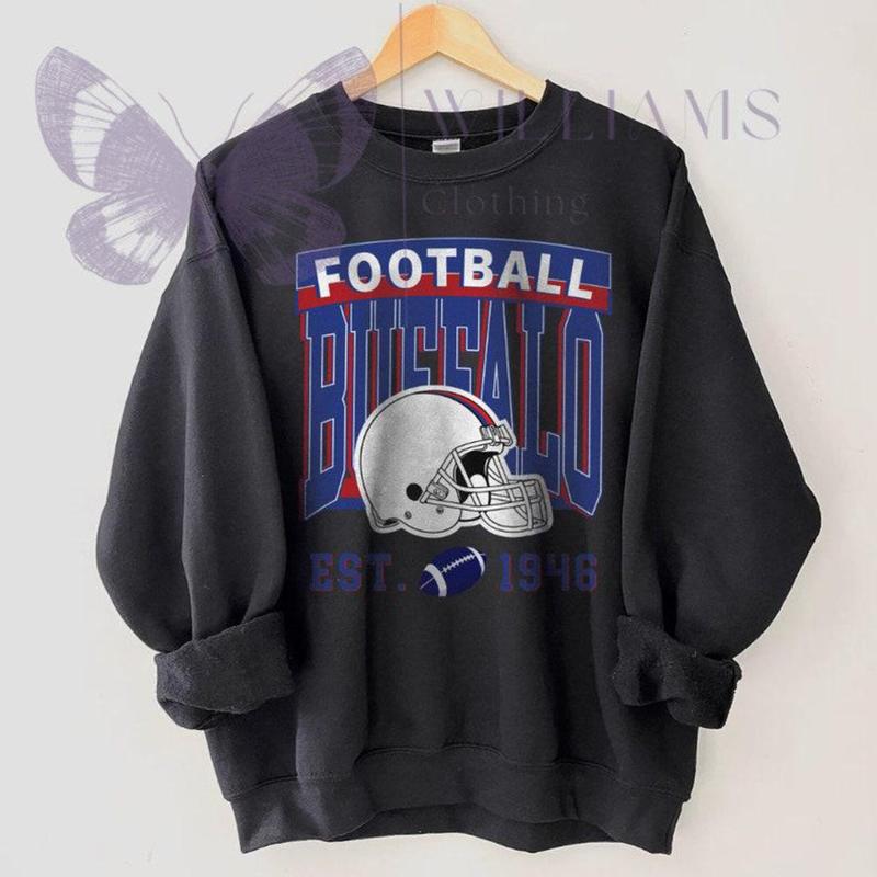 Buffalo Football Unisex Crewneck, Vintage Style Buffalo Football Sweatshirt, American Football Sweatshirt, Buffalo Sweatshirt, Bills Mafia