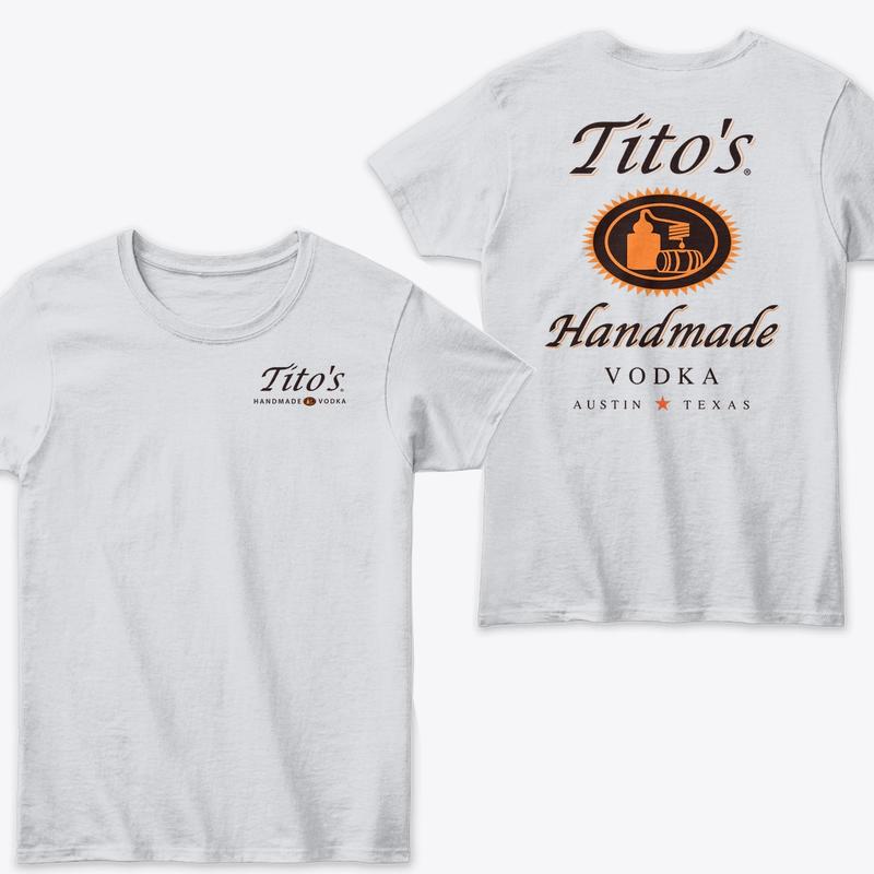 Tito's Hand Made Vodka T-shirt, 2 Sides, Tito's Shirt, Unisex Short Sleeve For Men, For Women planbtwistedtea Menswear Top