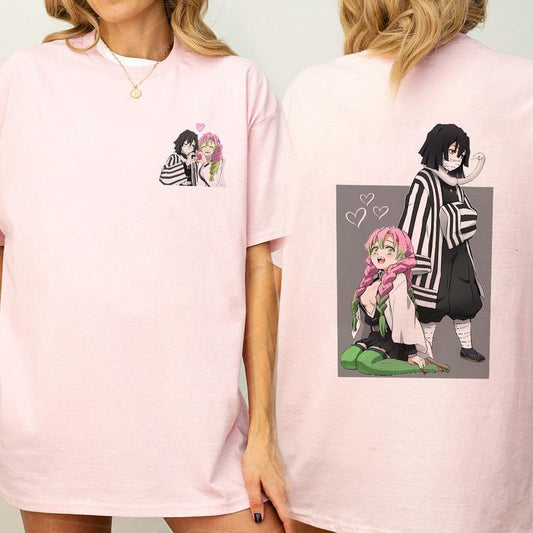 Mitsuri and Obanai couple Hashira Shirt, Love Hashira Snake Hashira shirt, Demon Slayer t-shirt, Kimetsu no Yaiba To the Hashira Training Shirt, Anime