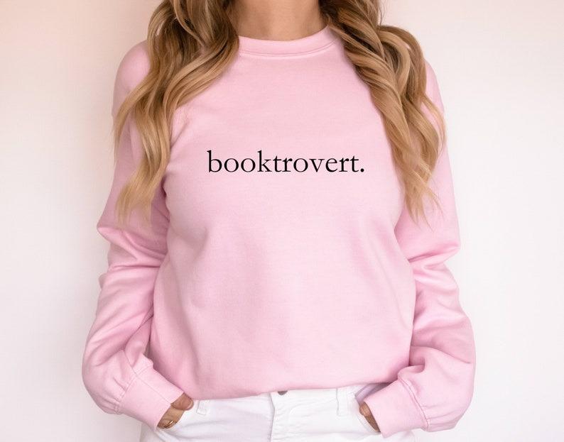 Booktrovert Sweatshirt, Book Lover Crewneck, Cute Book Lover