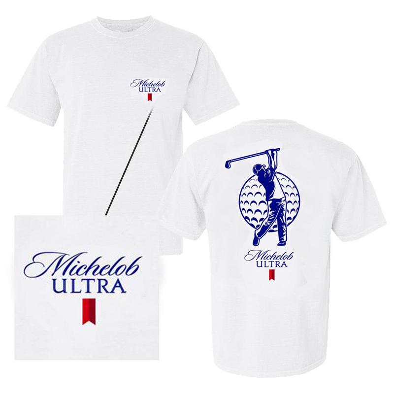 Michelob Ultra Golf T-shirt - 2 Side - Full Size Range - Styles For Every Occasion - Unisex Clothing Choices - Streetwear Essentials - Colorful Variet