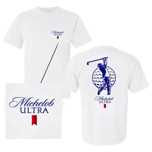 Michelob Ultra Golf T-shirt - 2 Side - Full Size Range - Styles For Every Occasion - Unisex Clothing Choices - Streetwear Essentials - Colorful Variet